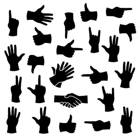 Hands in different positions.のイラスト素材