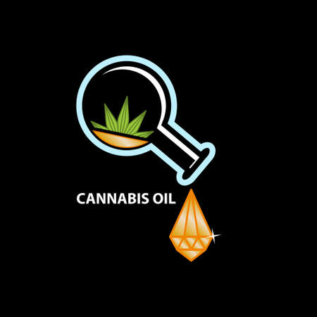 Cannabis oil as crystalのイラスト素材