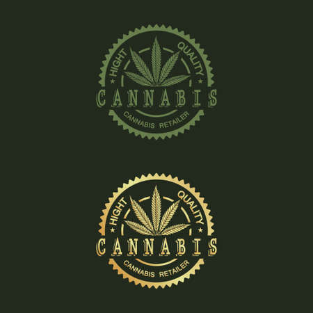 Logo design for cannabisのイラスト素材