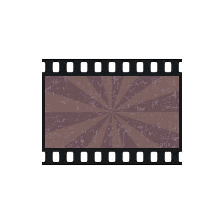 Film strip as icon. Illustration of a film strip as an icon on a white backgroundのイラスト素材