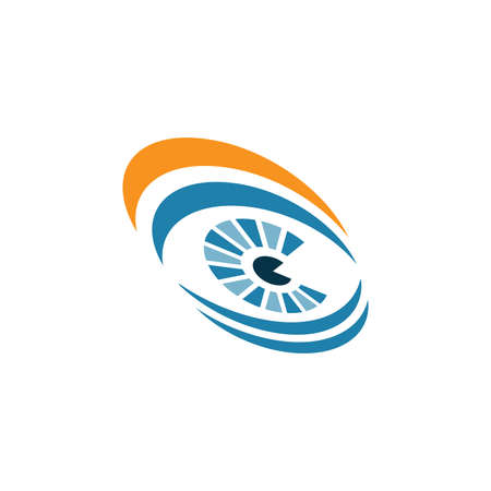 Eye like logo design. Illustration of an eye as a logo design on a white backgroundのイラスト素材