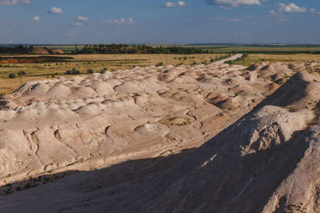 Sand mound from the quarry, artificial desertの写真素材