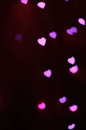 Boke Lovers of the heart on a black backgroundの写真素材