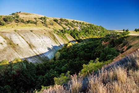 The green mountains with the clean skyの写真素材