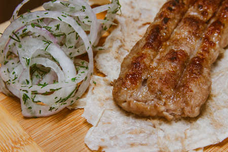 Kebab of minced meat