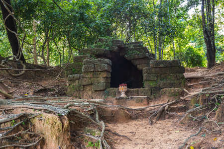 Incense stick for pray, Cambodia jungleの写真素材