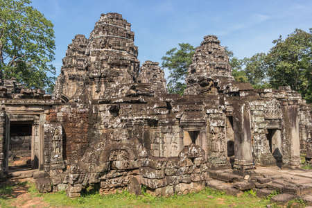 Banteay Kdei temple in Angkor, Siem Reap, Cambodia.の写真素材