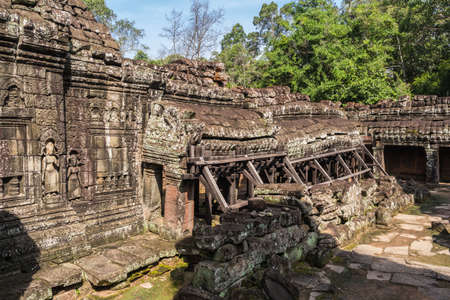 Banteay Kdei temple in Angkor, Siem Reap, Cambodia.の写真素材