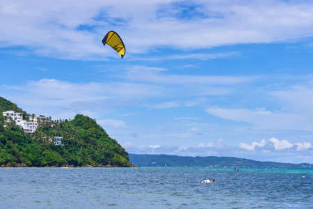 Diniwid beach is the best for kitesurfing in Boracay, Philippinesの写真素材