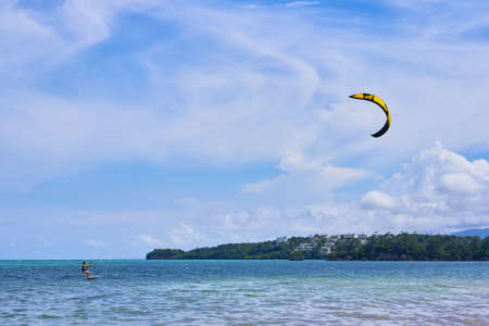 Diniwid beach is the best for kitesurfing in Boracay, Philippinesの写真素材