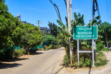 Welcome to Boracay Newcoast plate in Philippinesの写真素材
