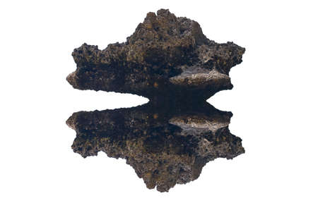 Rock stone isolared on white background abstract view