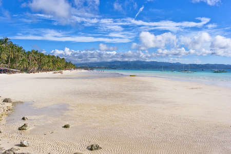 White beach view on Boracay, Philippines