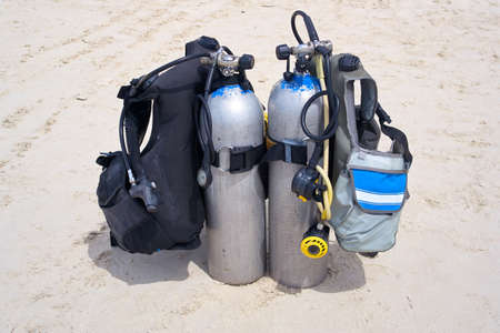 Oxygen balloon for divingの写真素材