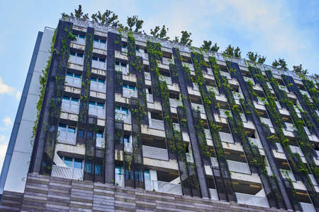 Modern building green eco facadeの写真素材