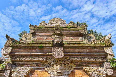 Palace of the royal family of Ubud, Bali island, Indonesiaの写真素材