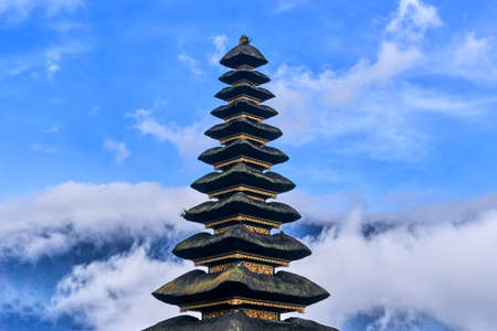 Pura Ulun Danu Beratan temple on Bali island, Indonesiaの写真素材