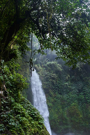 Beautiful Nungnung Waterfall on Bali, Indonesiaの写真素材