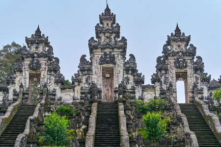 Lempuyang temple view on Bali island, Indonesiaの写真素材