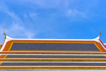 Colorful asian tile roofの写真素材