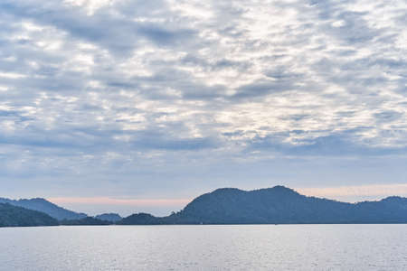 Koh chang island sea view at sunset, Trat, Thailandの写真素材