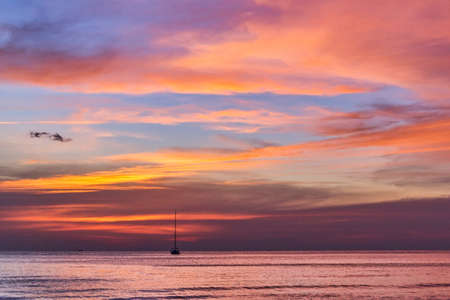 Gorgeous sunset over the oceanの写真素材