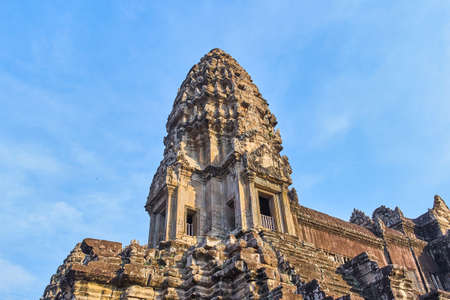 Bakan central tower of Angkor Wat temple, Siem Reap, Cambodiaの写真素材