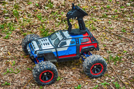 Radio-controlled car movementの写真素材