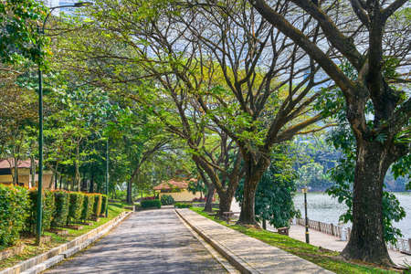 Perdana Botanical Garden alley view in Kuala Lumpur, Malaysia