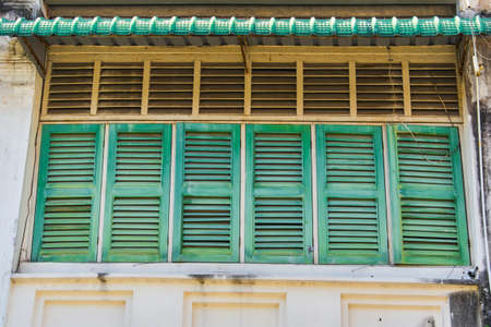 Old house in Penang island, Georgetown, Malaysiaの写真素材