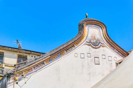 Old house in Penang island, Georgetown, Malaysiaの写真素材