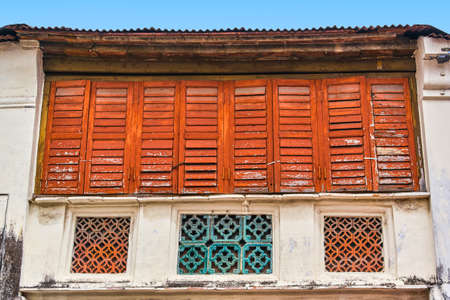 Old house in Penang island, Georgetown, Malaysiaの写真素材