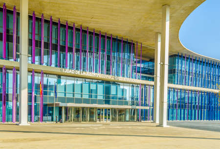 View of alley presenting all participants of the world expo in zaragoza in 2008