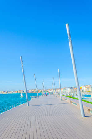 People are strolling on promenade in Santander, Spain
の写真素材