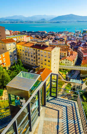 Aerial view of Santander taken from the upper funicular station, Spain
の写真素材