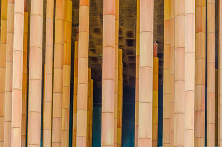 View of alley presenting all participants of the world expo in zaragoza in 2008
の写真素材