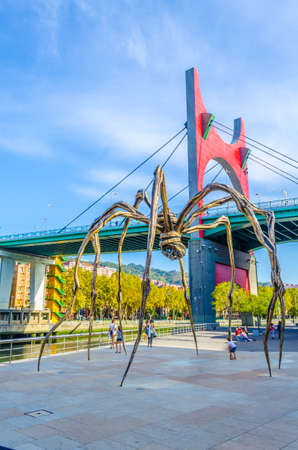 La salve zubia bridge in the spanish city Bilbaoの写真素材
