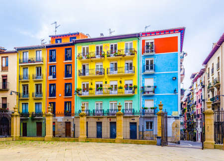 Colorful houses on a street in Pamplona, Spain
のeditorial素材