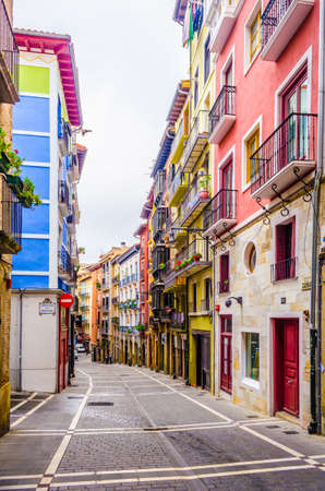 Colorful houses on a street in Pamplona, Spain
のeditorial素材