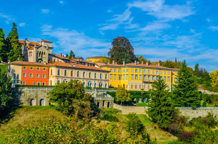 Building situated in the citta alta of Bergamo, Italy
の写真素材