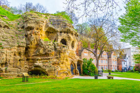 View of caves under the nottingham castle, England
の写真素材