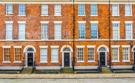 Brick houses in Liverpool, Englandの写真素材