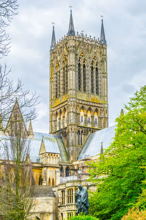 View of the lincoln cathedral, Englandの写真素材
