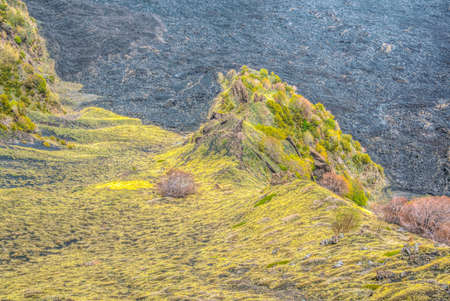 Valle del bove of mount etna in Sicily, Italyの写真素材
