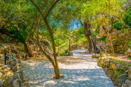 View of a garden situated on Isola Bella near Taormina, Sicily, Italy
の写真素材