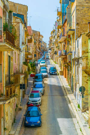 View of a narrow street in Ragusa, Sicily, Italy
のeditorial素材