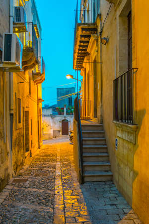 Sunset view of a narrow street in Noto, Sicily, Italy
の写真素材