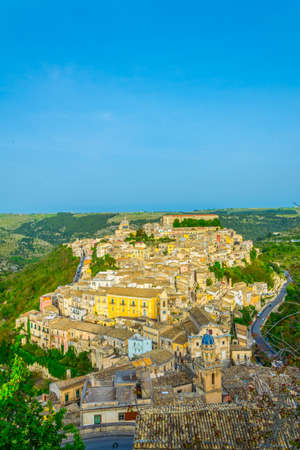 Sunset view of old town of the sicilian city Ragusa Ibla, Italy
のeditorial素材