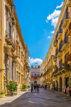 View of the corso Vittorio Emanuele in Trapani, Sicily, Italy
のeditorial素材