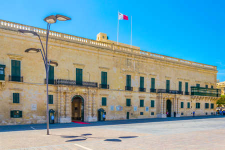View of Grandmaster palace in Valletta, Maltaのeditorial素材